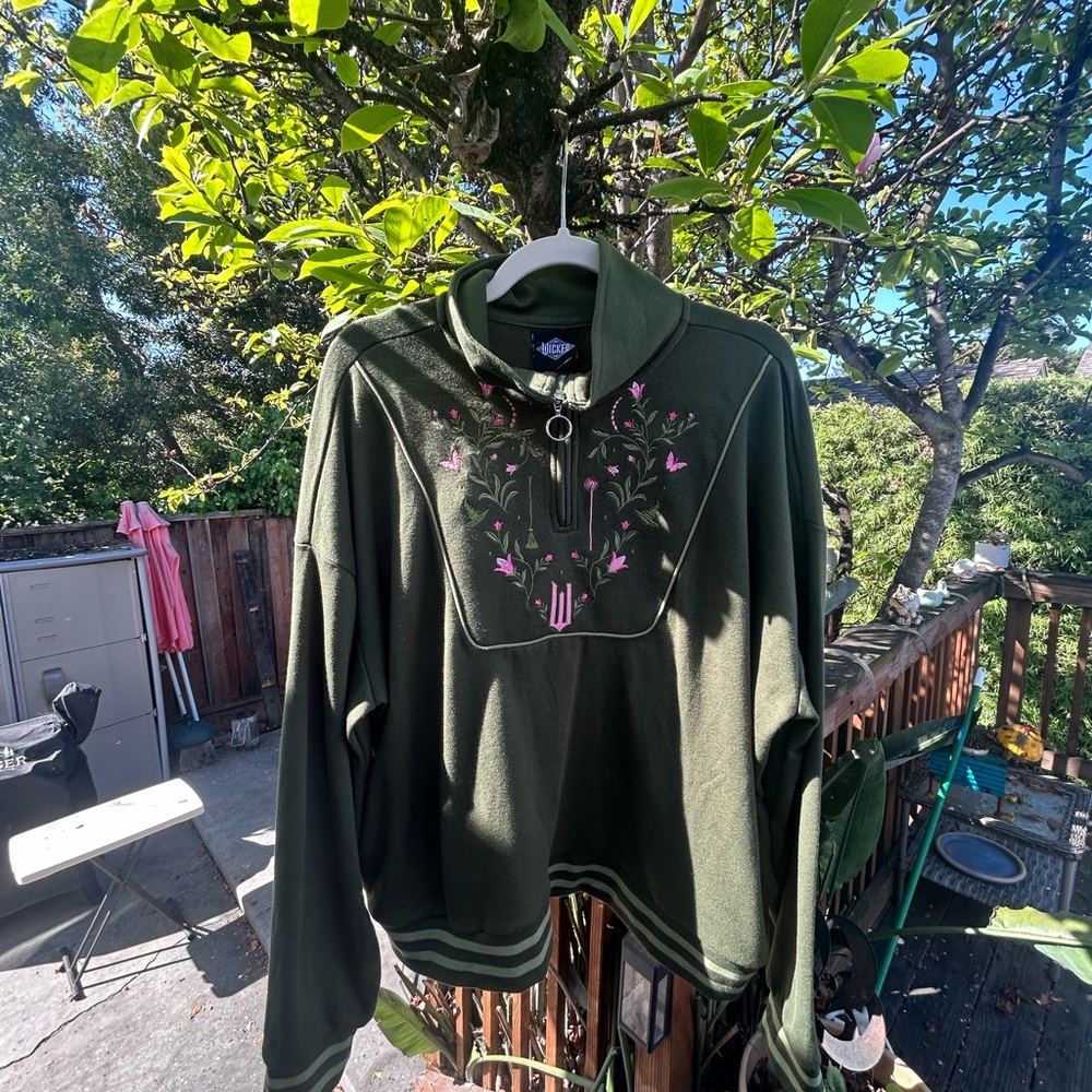Wicked quarter zip long crop sweater